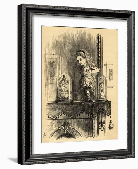 Alice in the Looking Glass House, Illustration from 'Through the Looking Glass' by Lewis Carroll…-John Tenniel-Framed Giclee Print