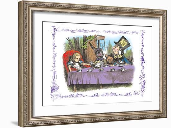 Alice in Wonderland: A Mad Tea Party-John Tenniel-Framed Art Print