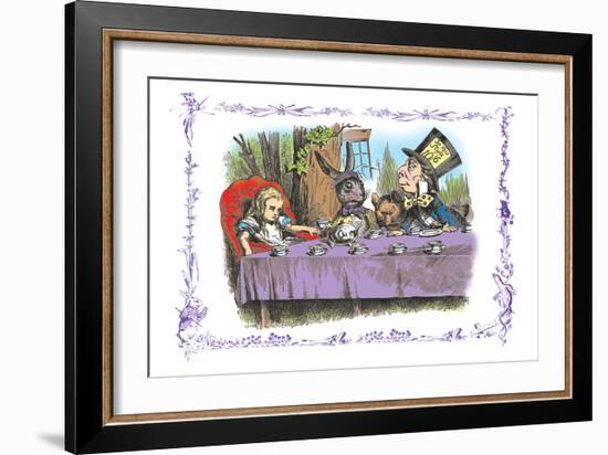 Alice in Wonderland: A Mad Tea Party-John Tenniel-Framed Art Print