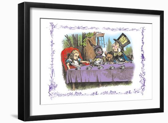 Alice in Wonderland: A Mad Tea Party-John Tenniel-Framed Art Print