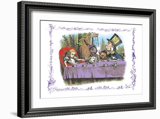 Alice in Wonderland: A Mad Tea Party-John Tenniel-Framed Art Print