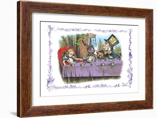 Alice in Wonderland: A Mad Tea Party-John Tenniel-Framed Art Print