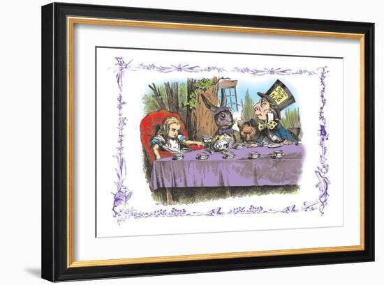 Alice in Wonderland: A Mad Tea Party-John Tenniel-Framed Art Print