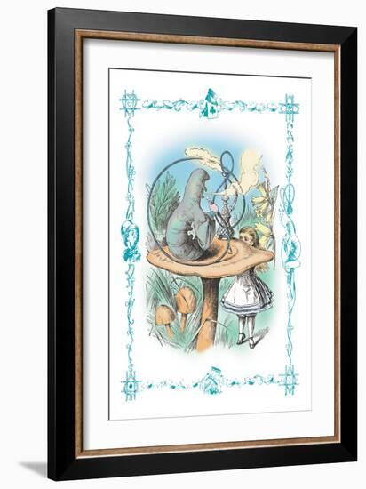 Alice in Wonderland: Advice from a Caterpillar-John Tenniel-Framed Art Print