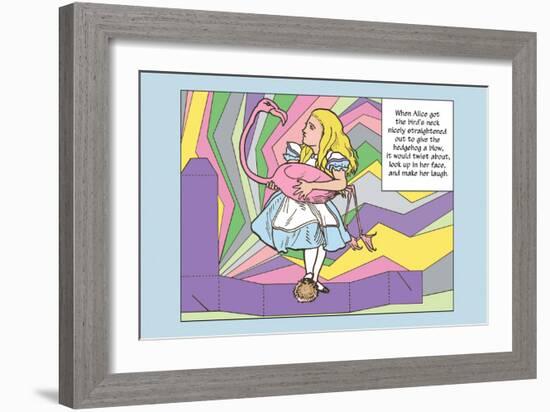 Alice in Wonderland: Alice and the Bird-John Tenniel-Framed Art Print