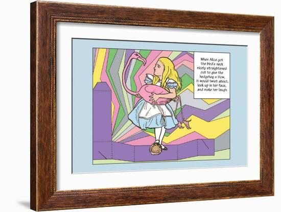 Alice in Wonderland: Alice and the Bird-John Tenniel-Framed Art Print