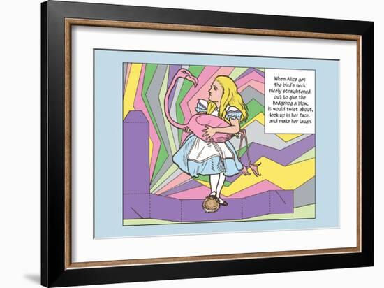 Alice in Wonderland: Alice and the Bird-John Tenniel-Framed Art Print