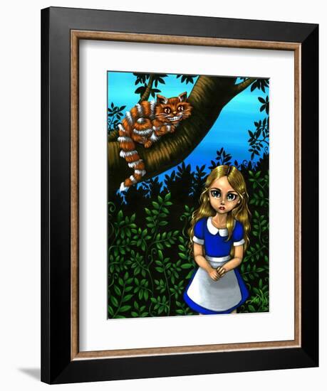 Alice in Wonderland :  Alice and the Cheshire Cat-Jasmine Becket-Griffith-Framed Art Print