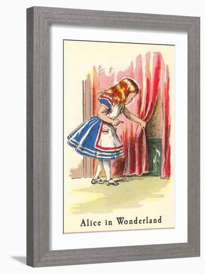 Alice in Wonderland, Alice Finds Door-null-Framed Art Print