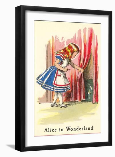 Alice in Wonderland, Alice Finds Door-null-Framed Art Print