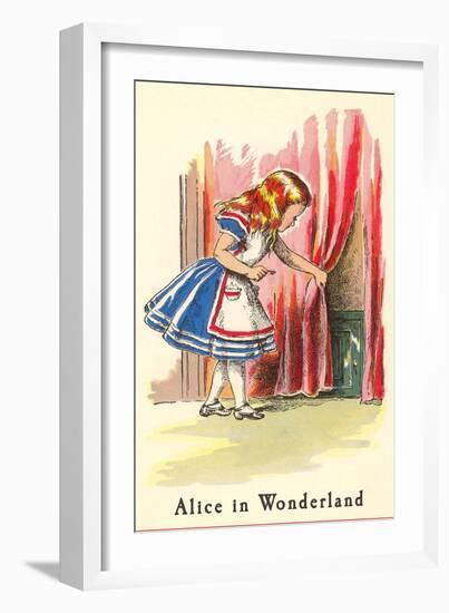 Alice in Wonderland, Alice Finds Door-null-Framed Art Print