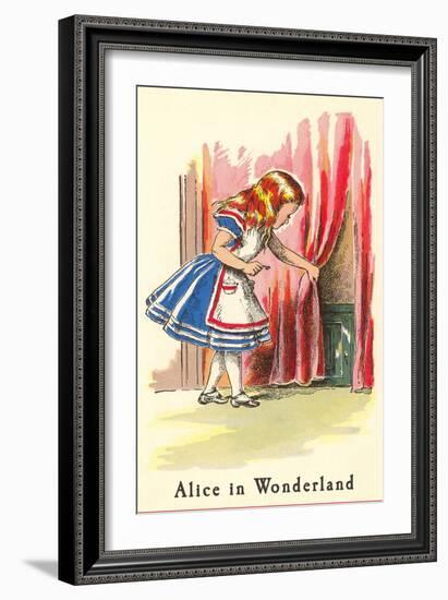 Alice in Wonderland, Alice Finds Door-null-Framed Art Print