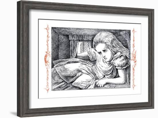 Alice in Wonderland: Alice Grows Large-John Tenniel-Framed Art Print