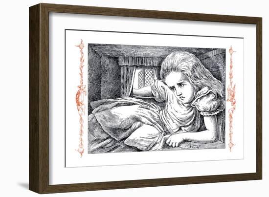 Alice in Wonderland: Alice Grows Large-John Tenniel-Framed Art Print