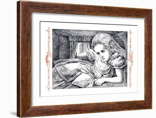 Alice in Wonderland: Alice Grows Large-John Tenniel-Framed Art Print