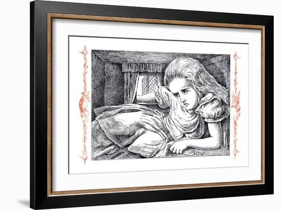 Alice in Wonderland: Alice Grows Large-John Tenniel-Framed Art Print