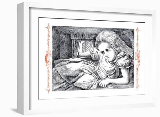 Alice in Wonderland: Alice Grows Large-John Tenniel-Framed Art Print