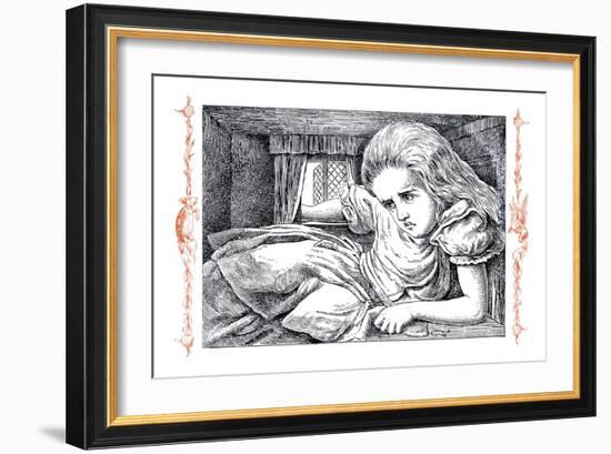 Alice in Wonderland: Alice Grows Large-John Tenniel-Framed Art Print