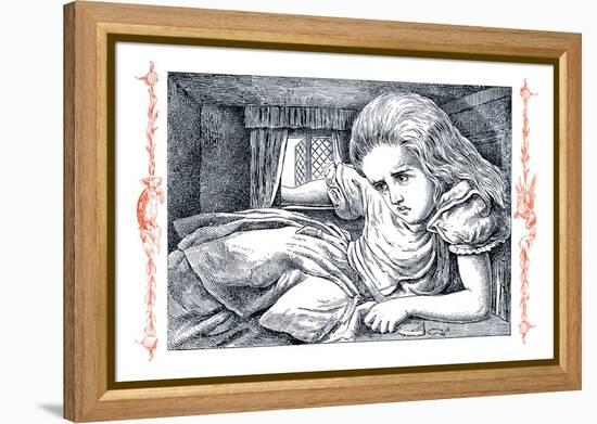 Alice in Wonderland: Alice Grows Large-John Tenniel-Framed Stretched Canvas