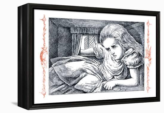 Alice in Wonderland: Alice Grows Large-John Tenniel-Framed Stretched Canvas
