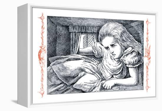 Alice in Wonderland: Alice Grows Large-John Tenniel-Framed Stretched Canvas