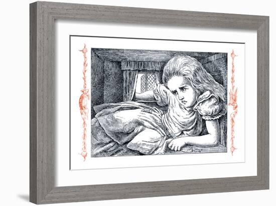 Alice in Wonderland: Alice Grows Large-John Tenniel-Framed Art Print