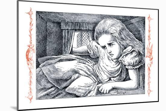 Alice in Wonderland: Alice Grows Large-John Tenniel-Mounted Art Print