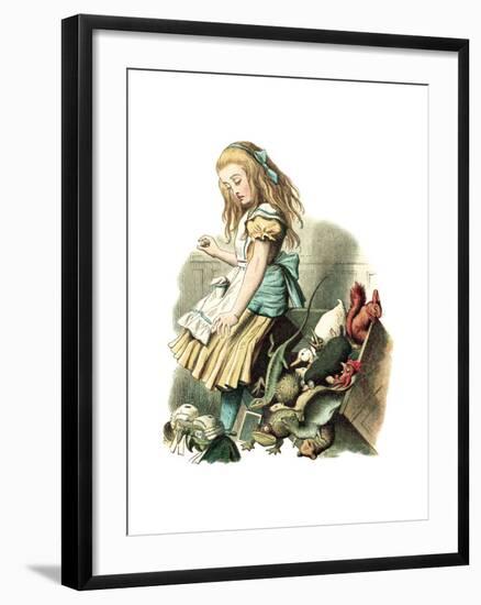 Alice in Wonderland by John Tenniel-Piddix-Framed Art Print