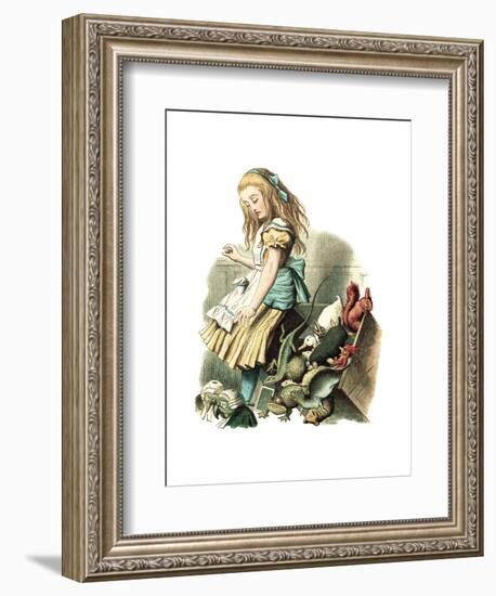 Alice in Wonderland by John Tenniel-Piddix-Framed Art Print