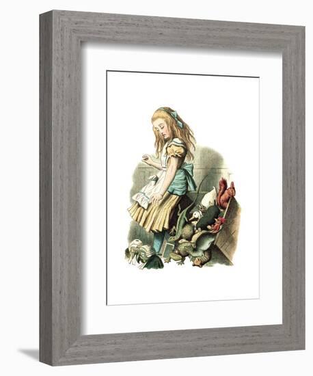 Alice in Wonderland by John Tenniel-Piddix-Framed Art Print