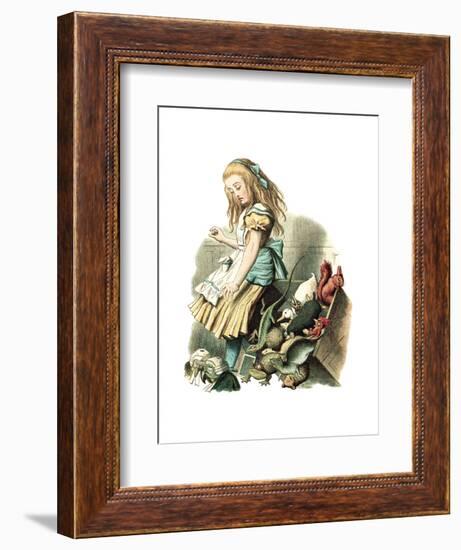 Alice in Wonderland by John Tenniel-Piddix-Framed Art Print