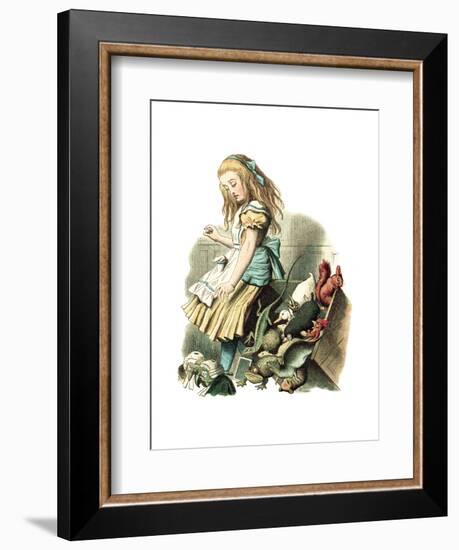 Alice in Wonderland by John Tenniel-Piddix-Framed Art Print