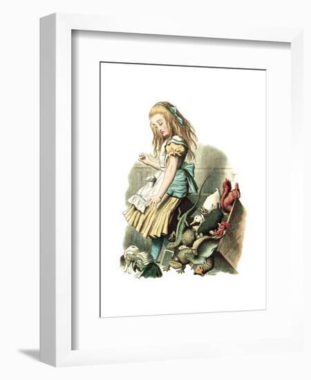 Alice in Wonderland by John Tenniel-Piddix-Framed Art Print