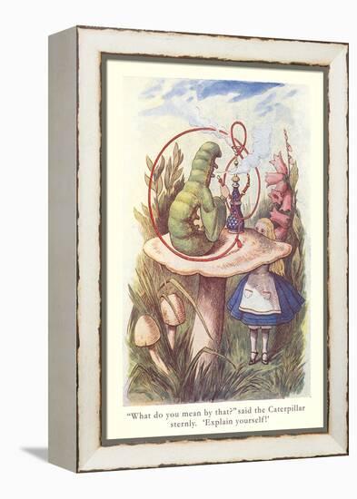 Alice in Wonderland, Caterpillar on Mushroom-null-Framed Stretched Canvas