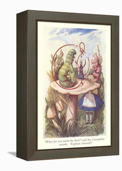 Alice in Wonderland, Caterpillar on Mushroom-null-Framed Stretched Canvas