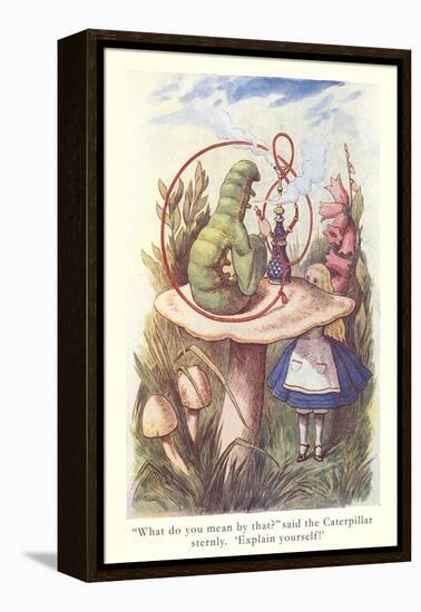 Alice in Wonderland, Caterpillar on Mushroom-null-Framed Stretched Canvas