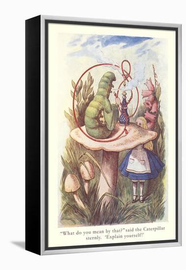 Alice in Wonderland, Caterpillar on Mushroom-null-Framed Stretched Canvas