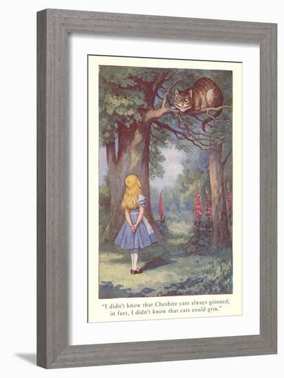 Alice in Wonderland, Cheshire Cat-null-Framed Art Print