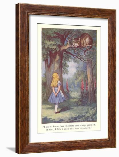 Alice in Wonderland, Cheshire Cat-null-Framed Art Print