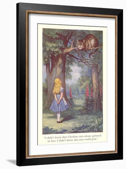 Alice in Wonderland, Cheshire Cat-null-Framed Art Print