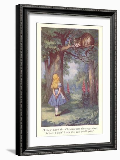 Alice in Wonderland, Cheshire Cat-null-Framed Art Print