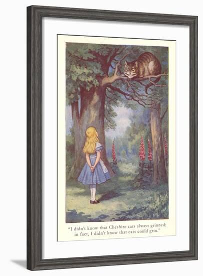 Alice in Wonderland, Cheshire Cat-null-Framed Art Print