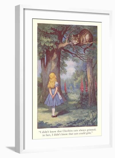 Alice in Wonderland, Cheshire Cat-null-Framed Art Print