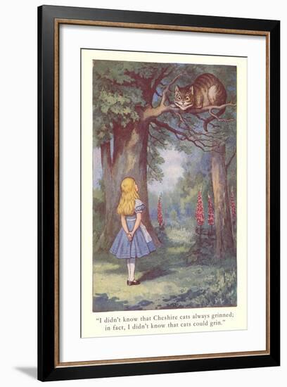 Alice in Wonderland, Cheshire Cat-null-Framed Art Print