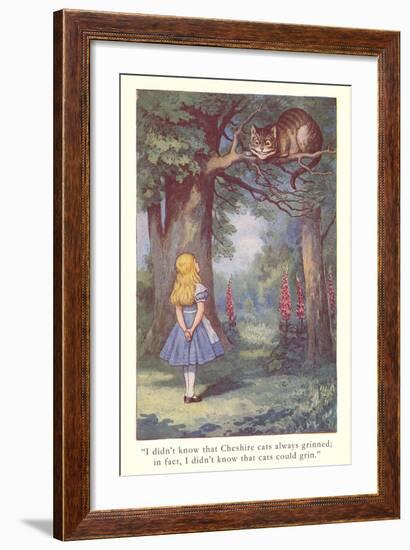 Alice in Wonderland, Cheshire Cat-null-Framed Art Print