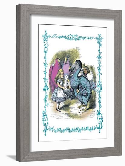 Alice in Wonderland: Dodo Gives Alice a Thimble-John Tenniel-Framed Art Print