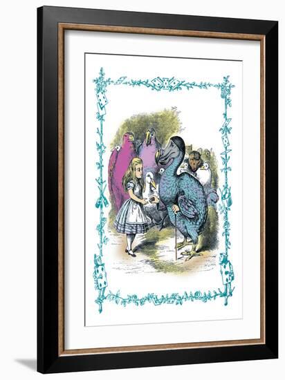 Alice in Wonderland: Dodo Gives Alice a Thimble-John Tenniel-Framed Art Print