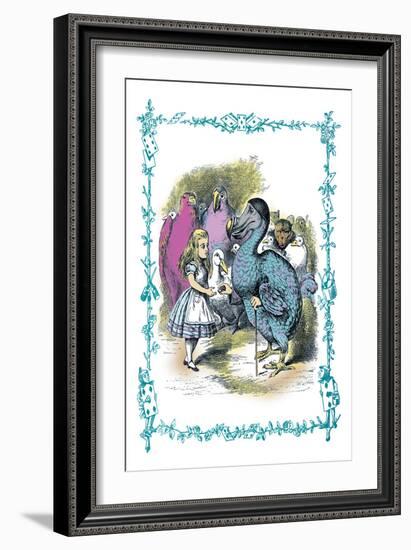 Alice in Wonderland: Dodo Gives Alice a Thimble-John Tenniel-Framed Art Print