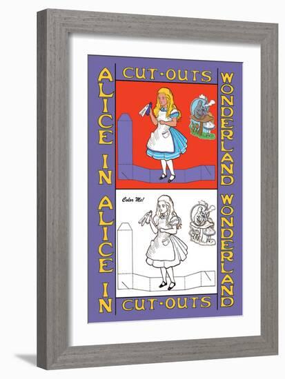 Alice in Wonderland: Drink Me-John Tenniel-Framed Art Print