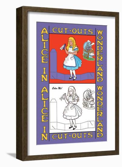 Alice in Wonderland: Drink Me-John Tenniel-Framed Art Print